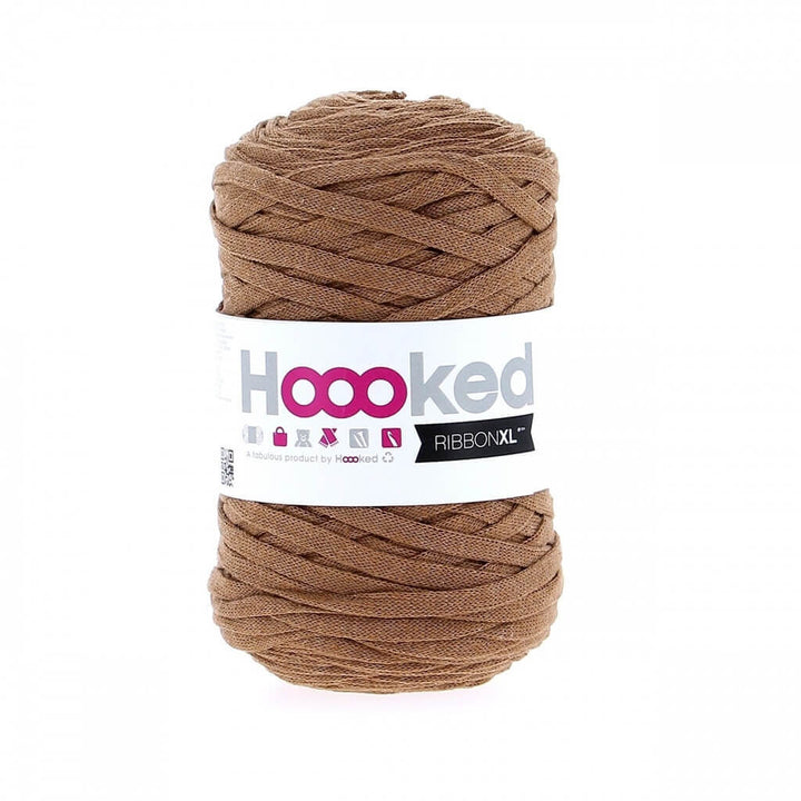 Hoooked RibbonXL, Farbe Caramel Brown – Baumwolle bei Lieblingsgarn