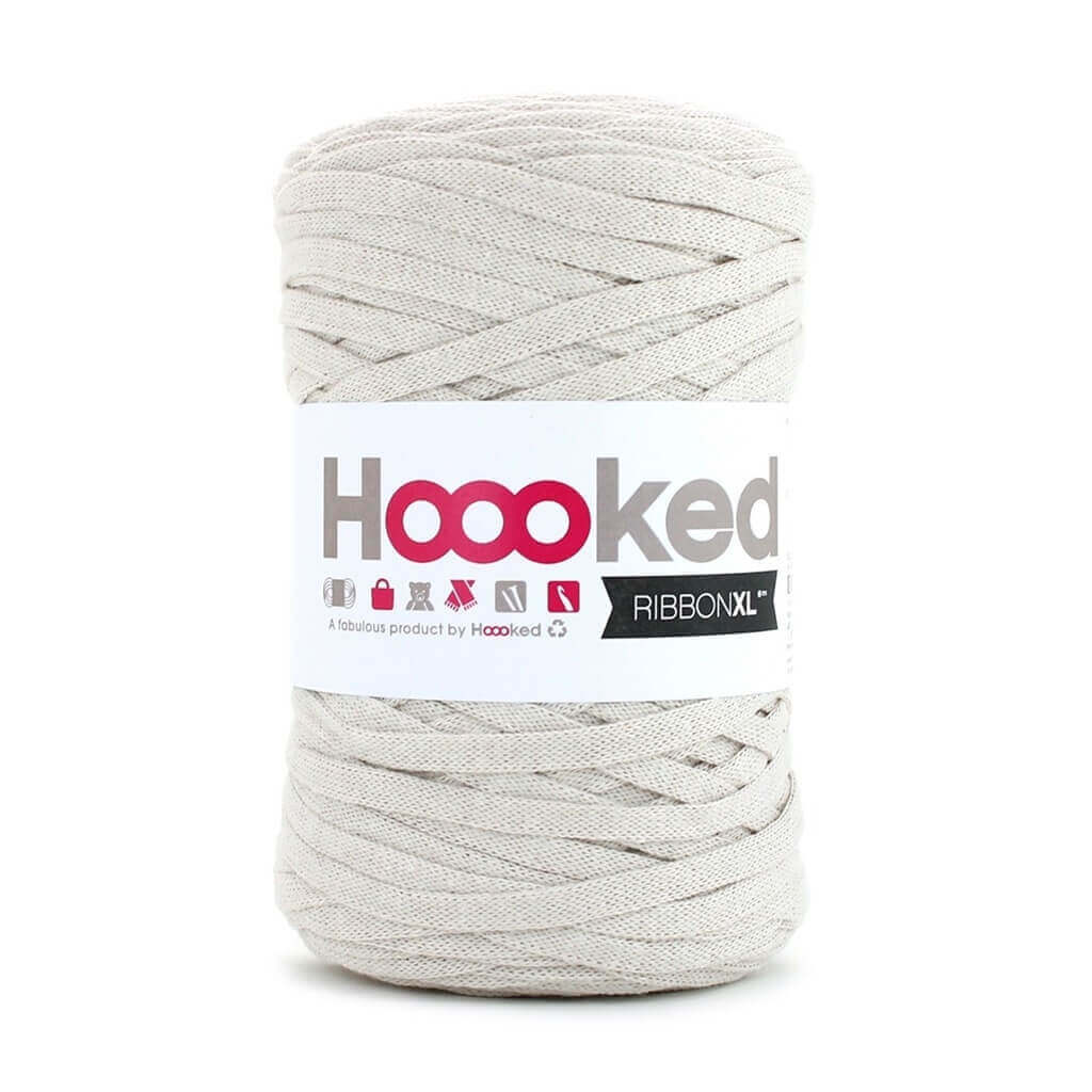 Hoooked RibbonXL, Farbe Sandy Ecru – Baumwolle bei Lieblingsgarn