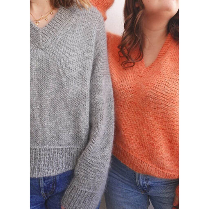 wemadewardrobe Maja Sweater V-Neck Strickanleitung - wemadewardrobe (PDF) bei bei bei bei Lieblingsgarn