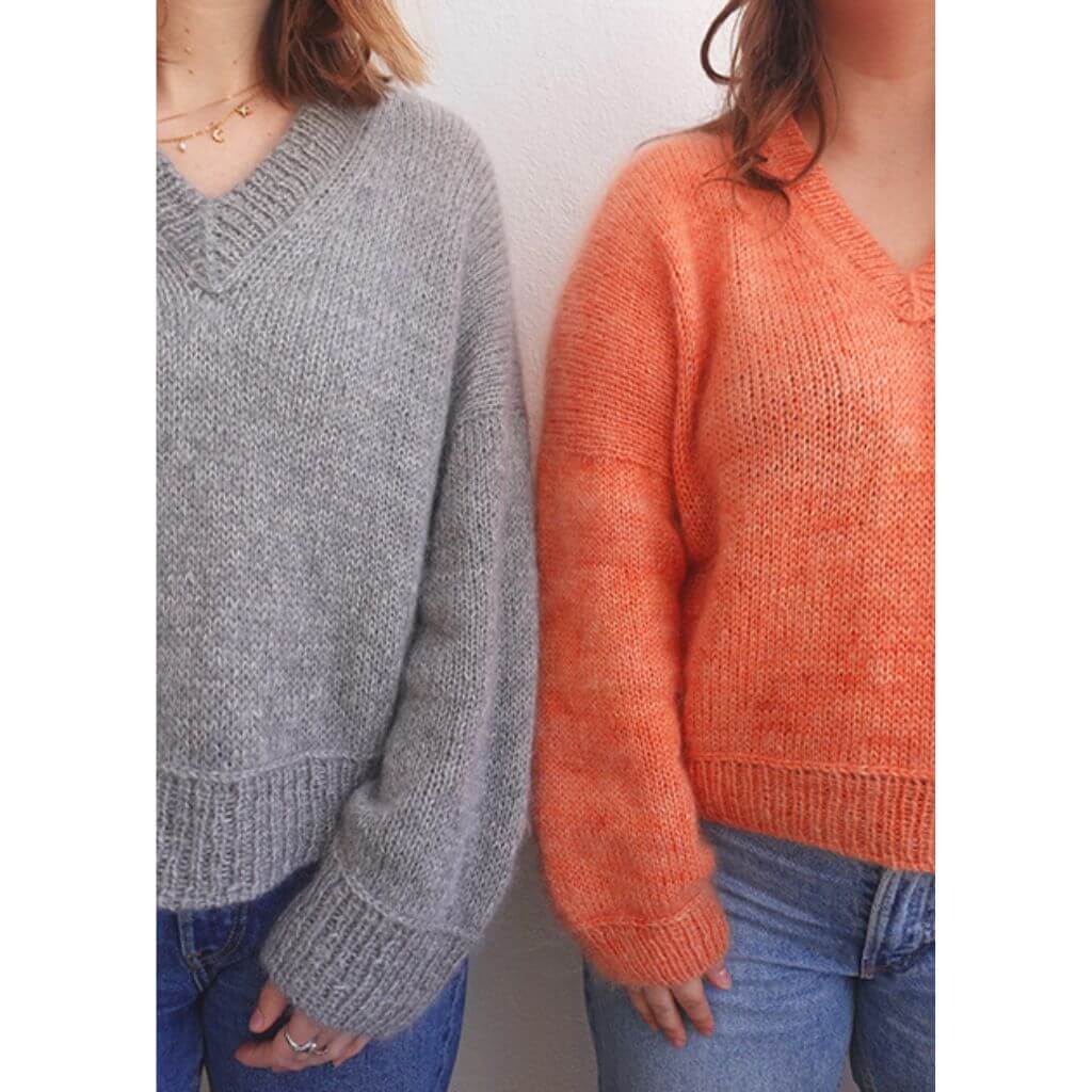 wemadewardrobe Maja Sweater V-Neck Strickanleitung - wemadewardrobe (PDF) bei bei bei bei Lieblingsgarn