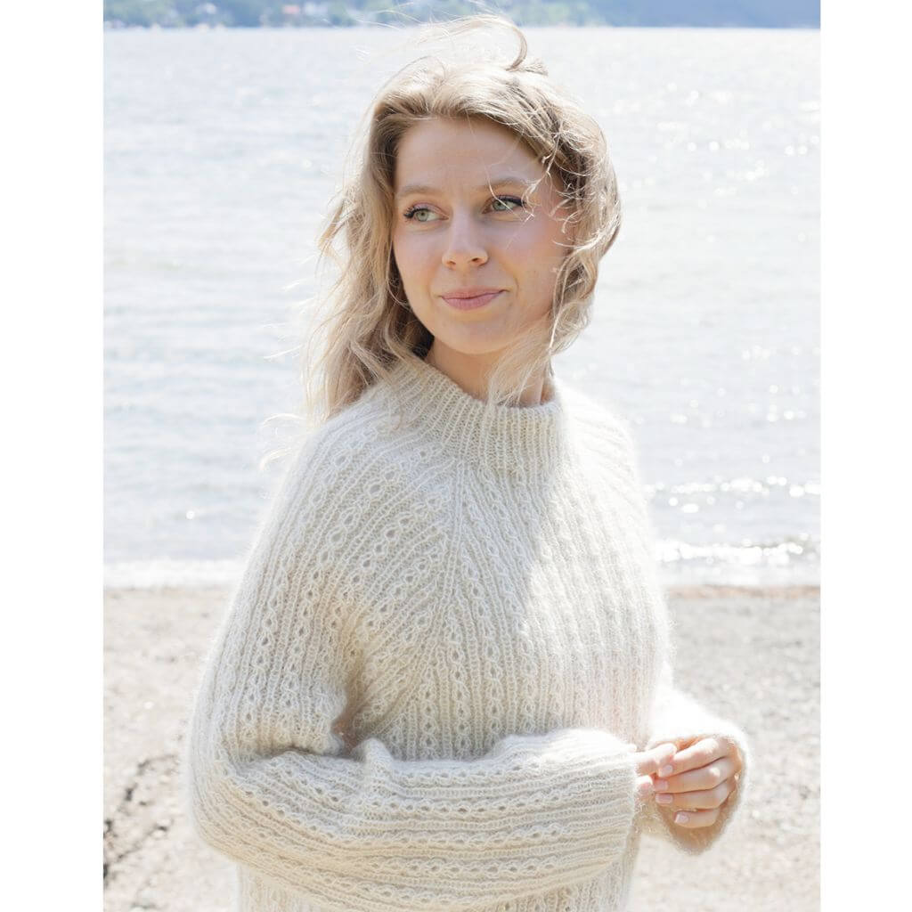 Drops Design Pattern Damen Pullover Winter Pearl Sweater Strickset - Drops (PDF) bei bei bei bei bei bei bei Lieblingsgarn
