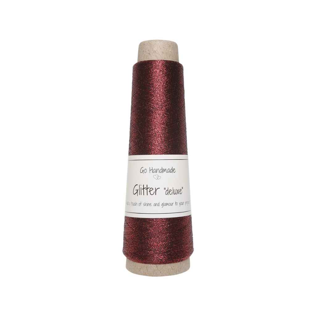 Go Handmade Yarn Glitter deluxe, Farbe W.Red – Synthetik bei Lieblingsgarn