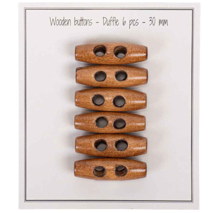 Go Handmade Duffle Knöpfe, Farbe Brown – Holz bei Lieblingsgarn