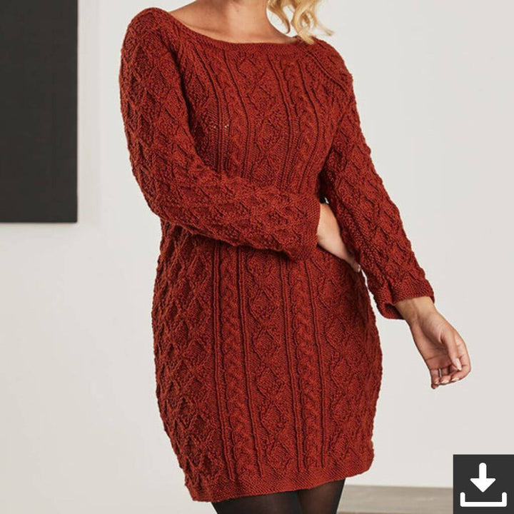 Woolly Hugs Strickkleid Eriesee Strickanleitung - Woolly Hugs (PDF) bei bei bei bei Lieblingsgarn