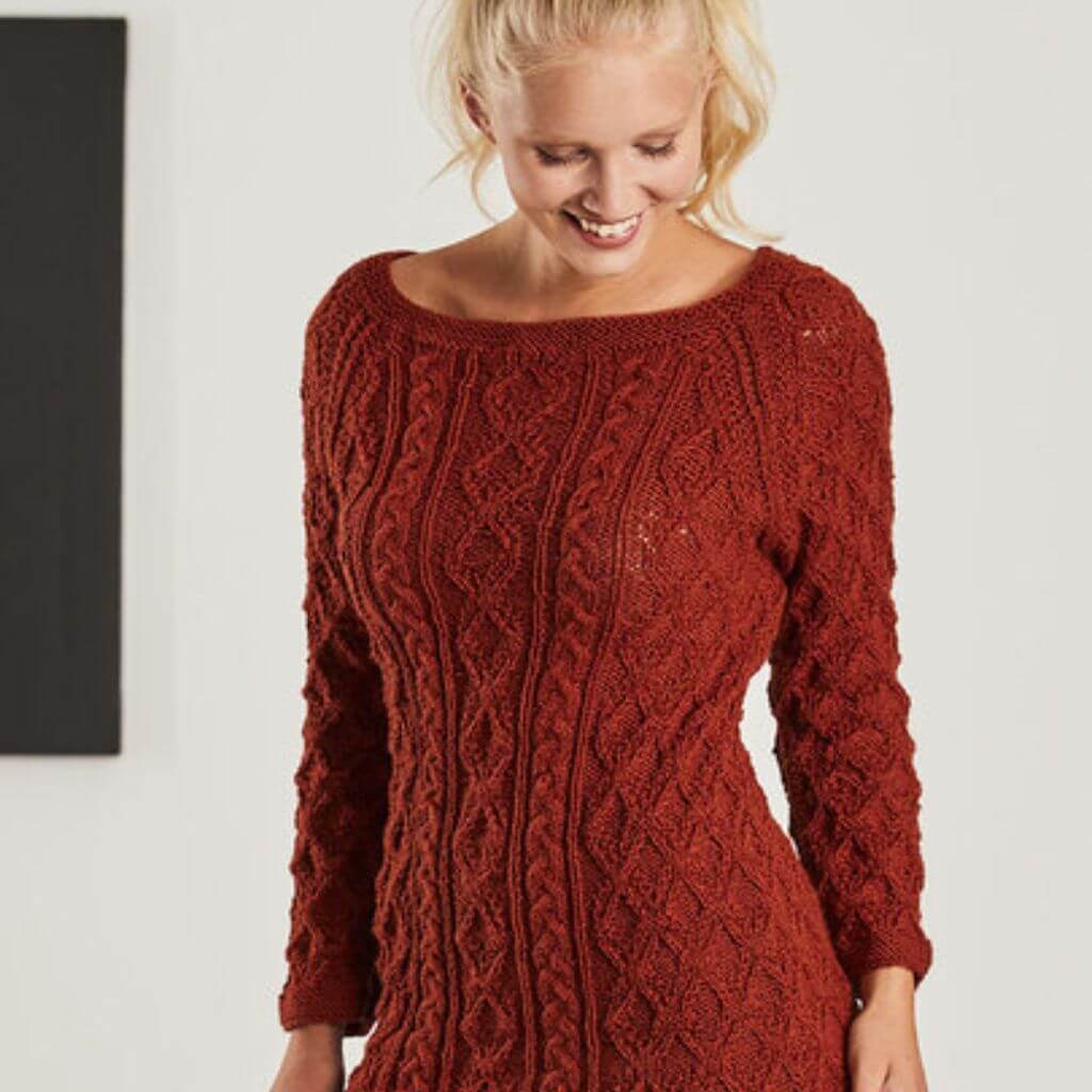Woolly Hugs Strickkleid Eriesee Strickanleitung - Woolly Hugs (PDF) bei bei bei bei Lieblingsgarn