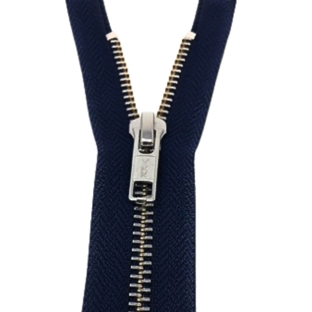 YKK Reißverschluss nicht teilbar Metall, Farbe 058 Marine – Metall bei Lieblingsgarn