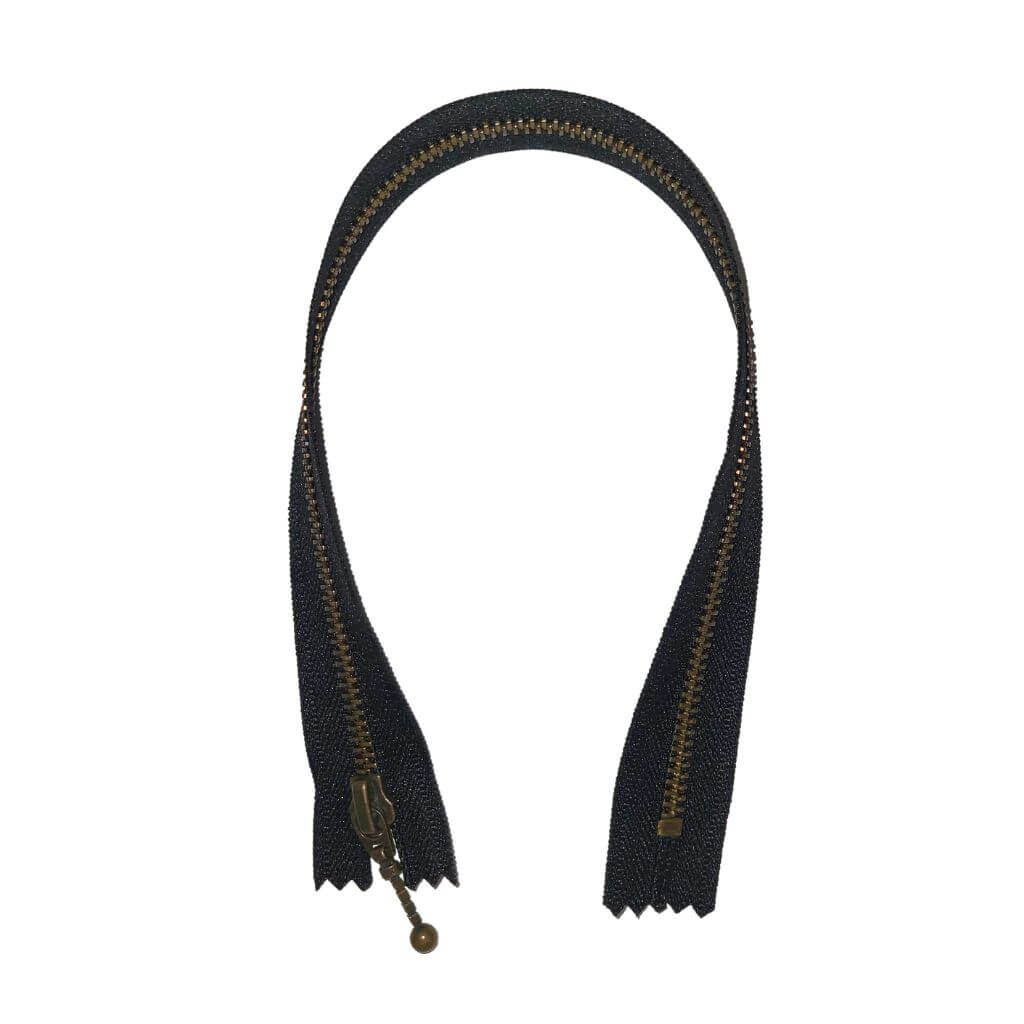 YKK Reißverschluss nicht teilbar 36 cm, Farbe 580 Schwarz – Metall und Polyester bei Lieblingsgarn