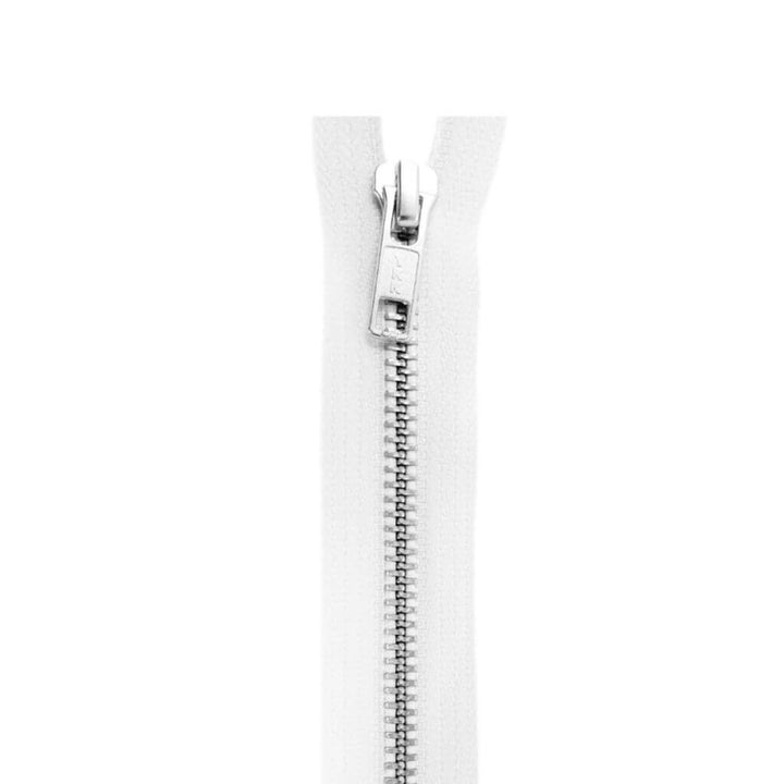 YKK Reißverschluss Premium Metall teilbar, Farbe 501 Weiß bei Lieblingsgarn