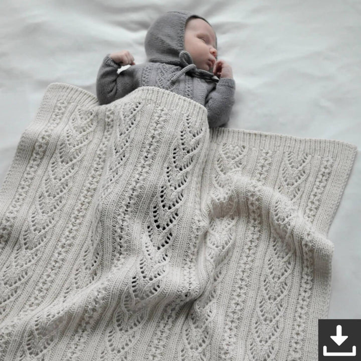 Yndestrikk Pattern Lochmuster Babydecke Strickanleitung - Yndestrikk (PDF) bei bei bei bei Lieblingsgarn