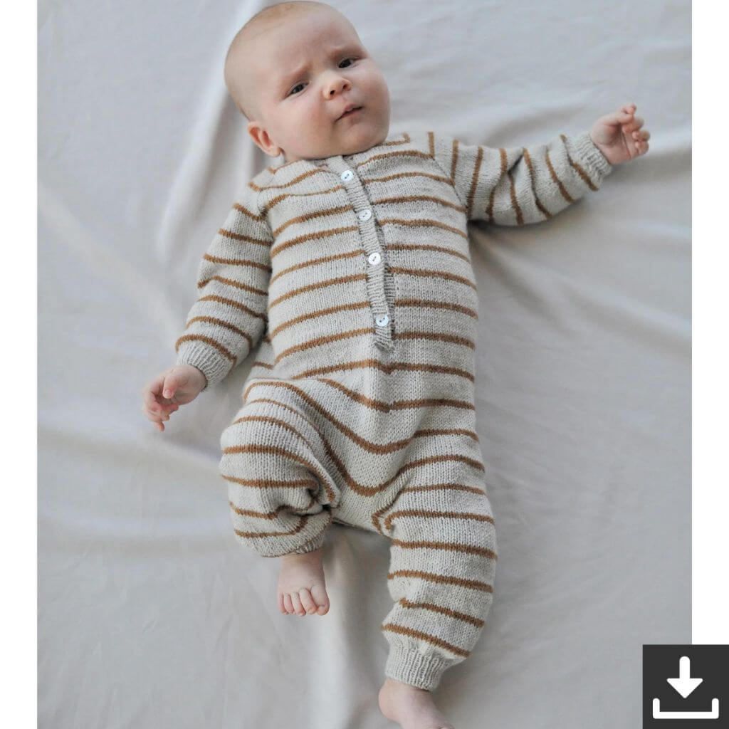 Yndestrikk Pattern Babystrampler Theos Strickanleitung - Yndestrikk (PDF) bei bei bei bei Lieblingsgarn