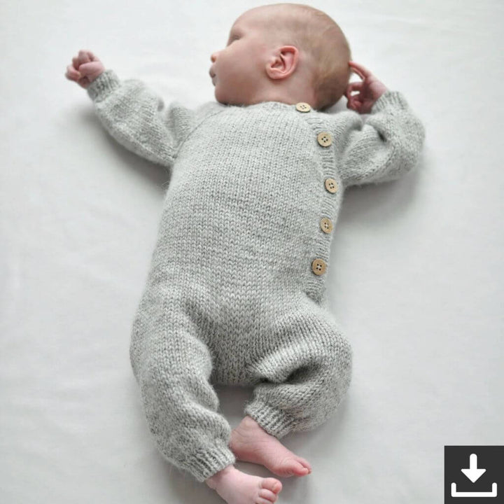 Yndestrikk Pattern Langer Babystrampler Strickanleitung - Yndestrikk (PDF) bei bei bei bei Lieblingsgarn