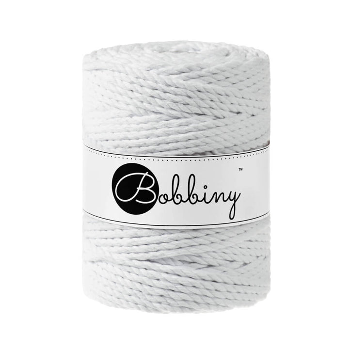 Bobbiny Makramee Garn 5 mm x 100 m gedreht White Lieblingsgarn