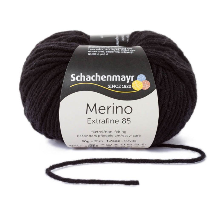 Schachenmayr Merino Extrafine 85 299 - Schwarz Lieblingsgarn