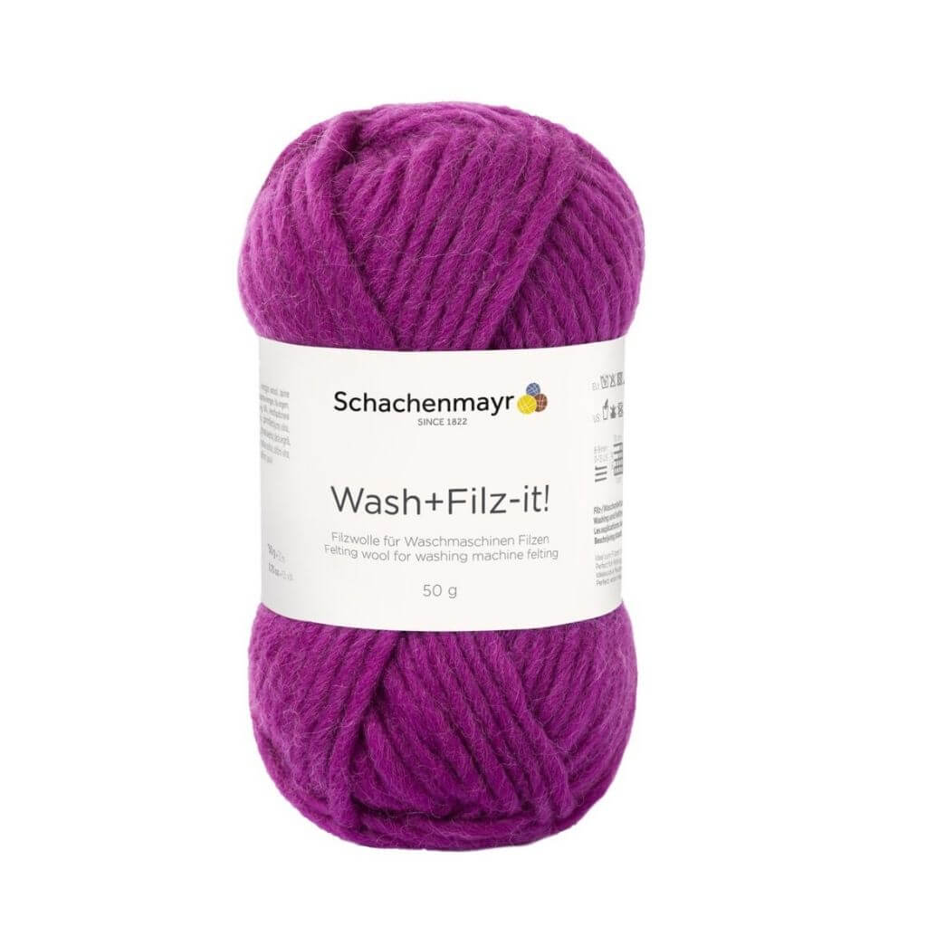 Schachenmayr Wash+Filz-it! Filzwolle 50g 26 - Pflaume Lieblingsgarn
