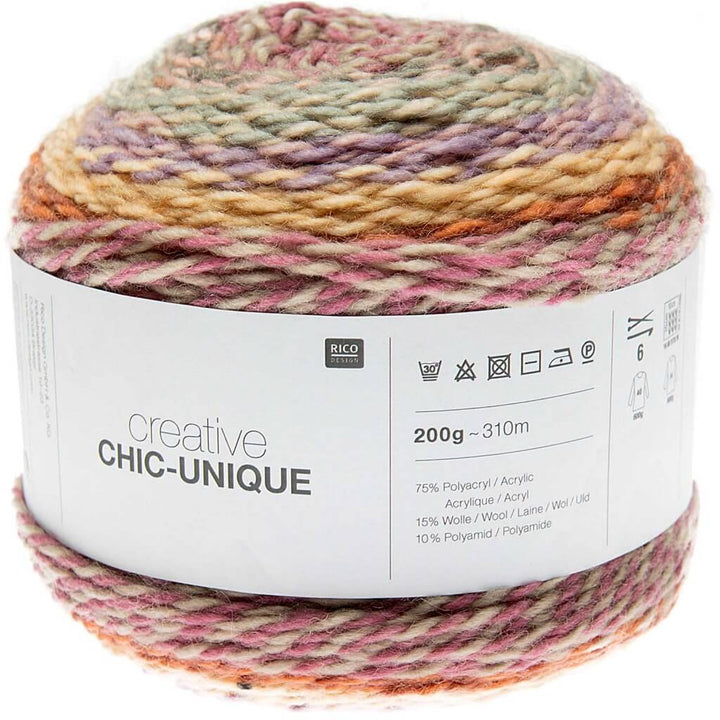Rico Design Creative Chic-Unique 200g 002 - Feuer bei bei bei bei Lieblingsgarn