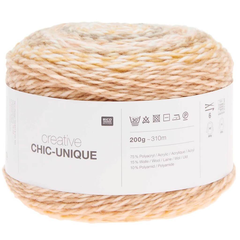 Rico Design Creative Chic-Unique 200g 007 - Puder bei bei bei bei Lieblingsgarn