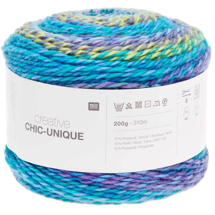 Rico Design Creative Chic-Unique 200g 012 - Aqua bei bei bei bei Lieblingsgarn