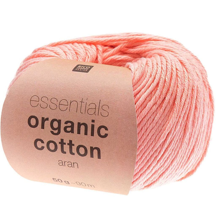 Rico Design Essentials Organic Cotton Aran 50g 017 - Lachs bei bei bei bei bei Lieblingsgarn