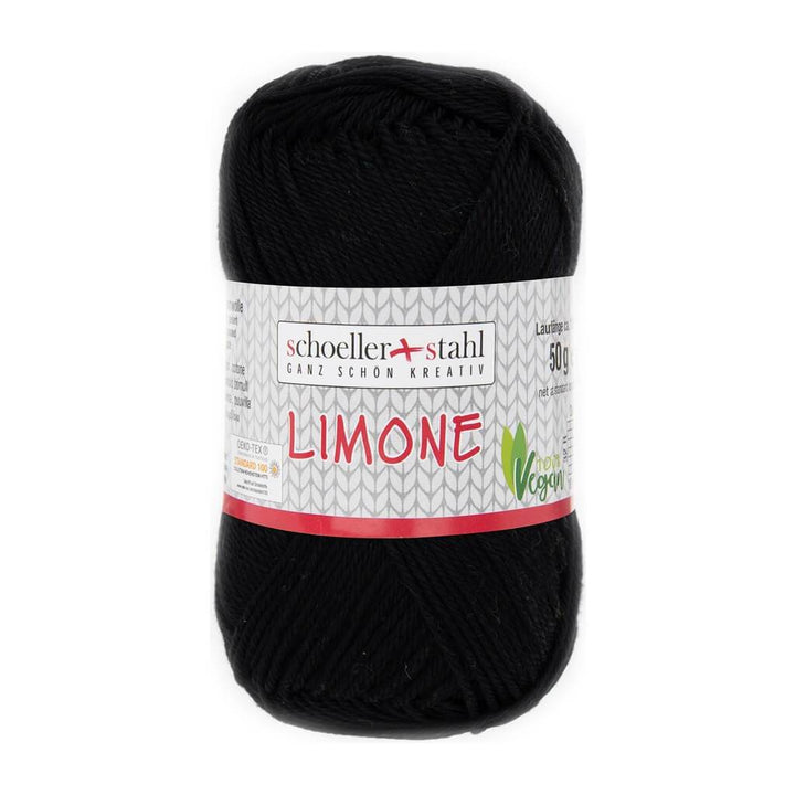 Schoeller + Stahl Limone 50g - Baumwollgarn 24 - Schwarz Lieblingsgarn