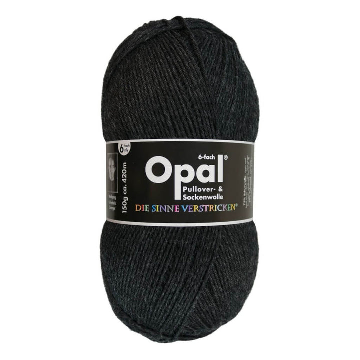 Opal Sockenwolle Uni 6-fach 150g 5303 - Anthrazit Mélange Lieblingsgarn