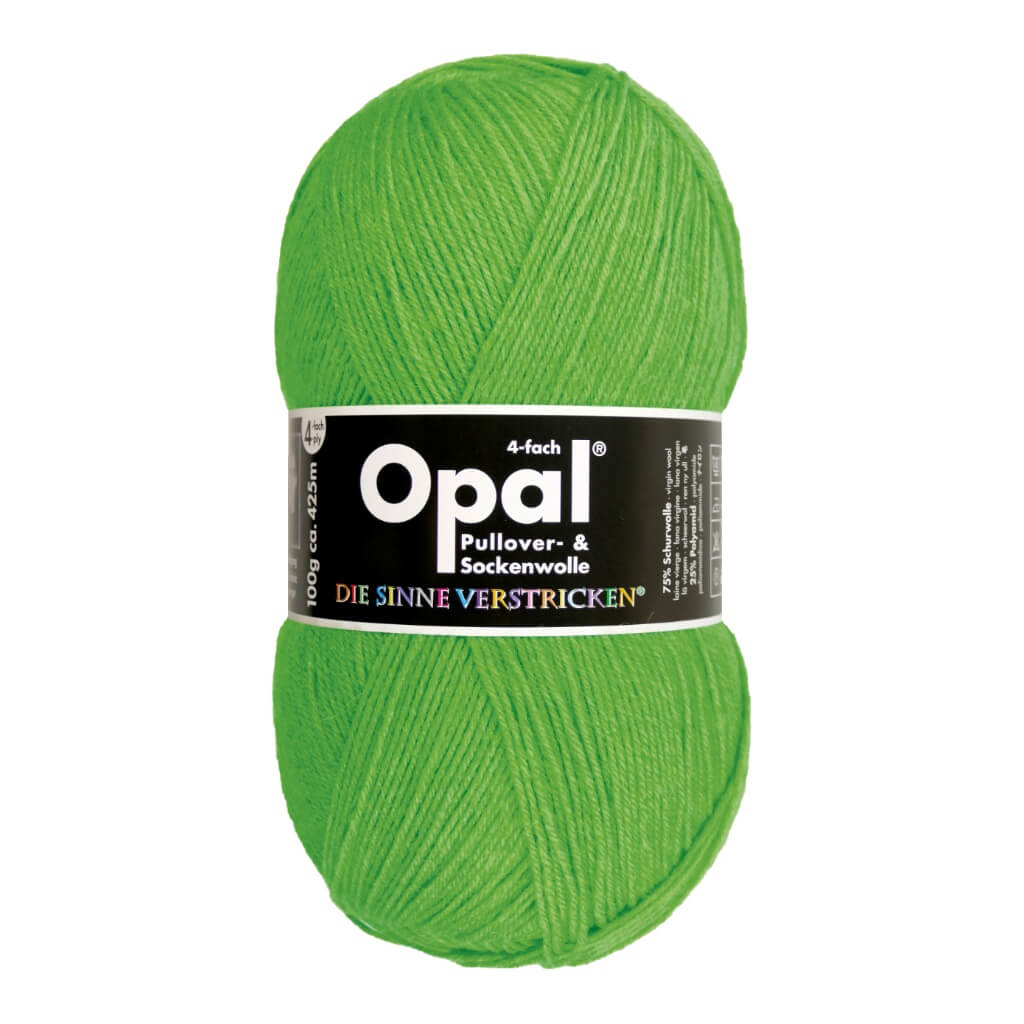 Opal Sockenwolle Uni 4-fach 100g 2011 - Neon-Grün Lieblingsgarn