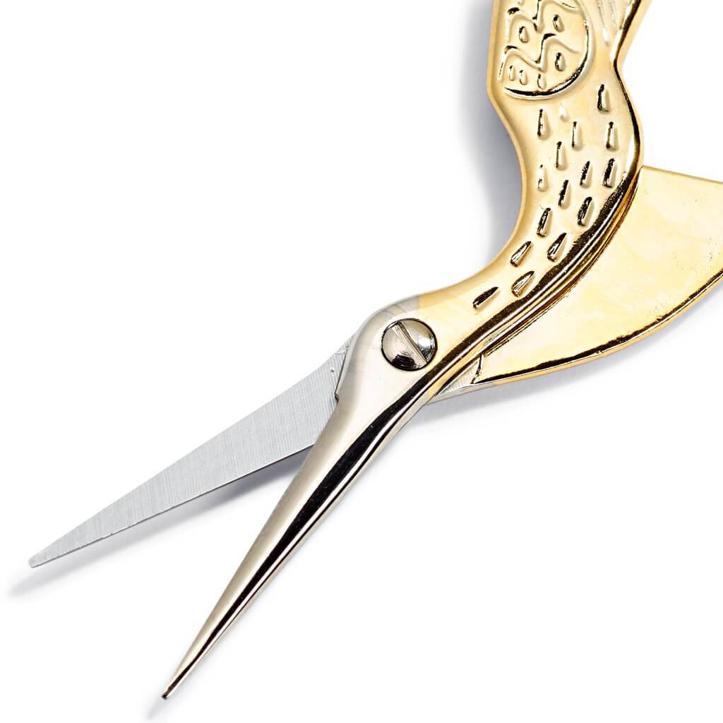 Prym Stickschere Storch 9 cm vergoldet Lieblingsgarn