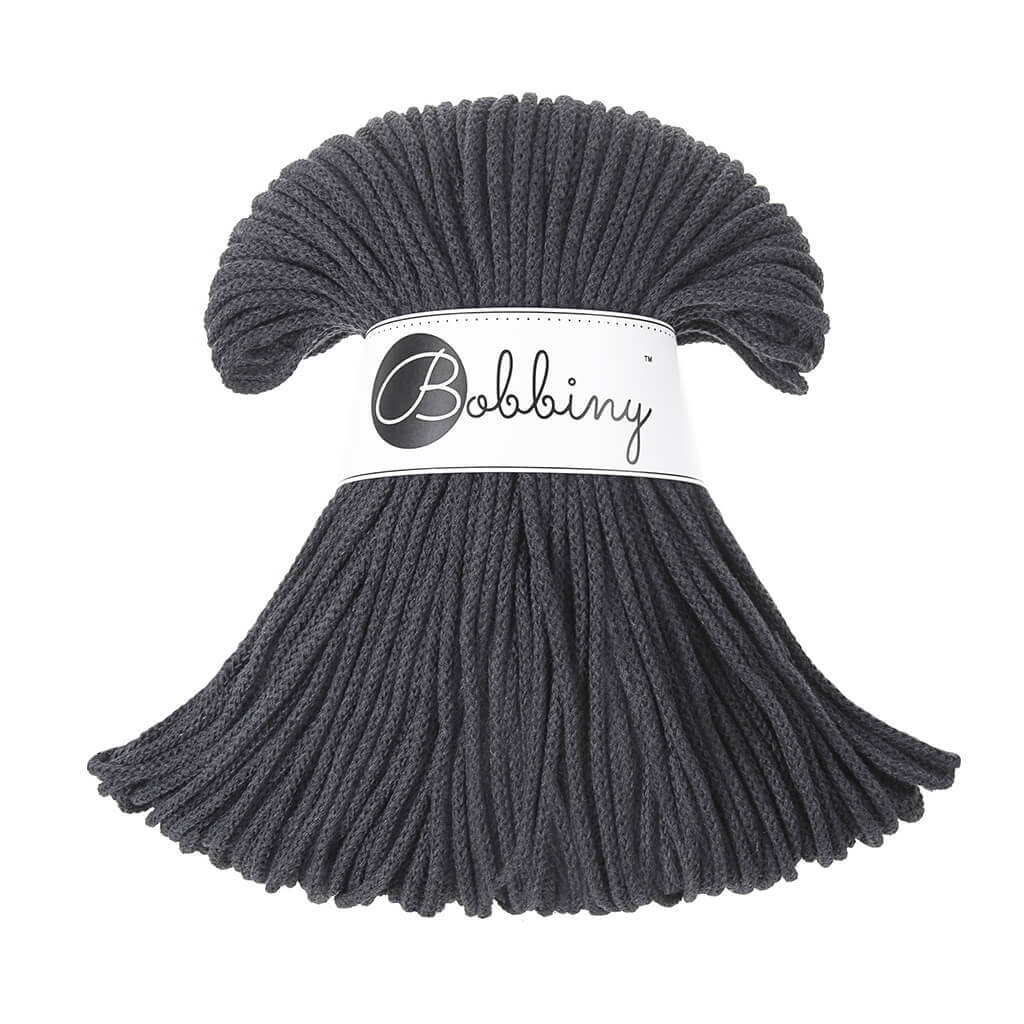 Bobbiny Kordel Junior 3mm x 100 m Charcoal Lieblingsgarn