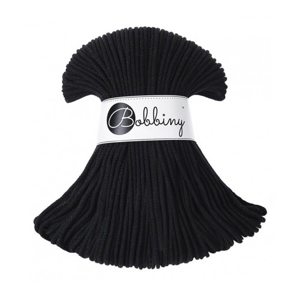 Bobbiny Kordel Junior 3mm x 100 m Black Lieblingsgarn