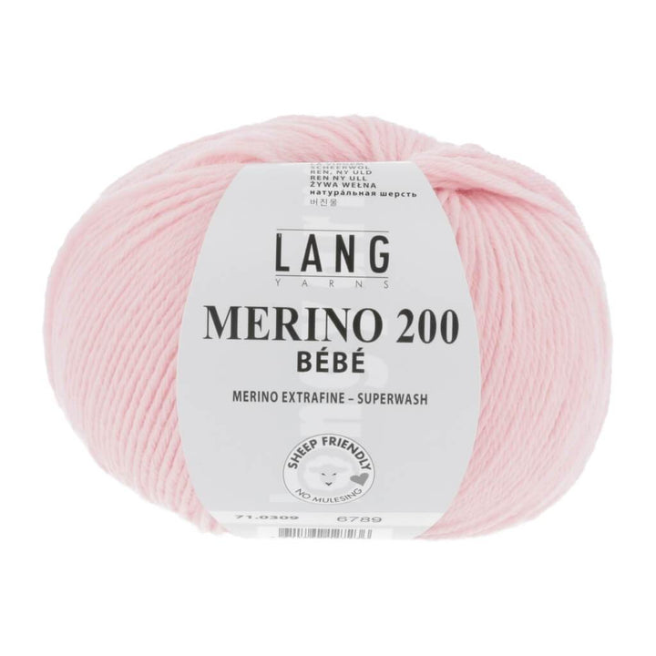 Lang Yarns Merino 200 Bebe - 50g 71.0309 - Rosa bei bei bei bei Lieblingsgarn