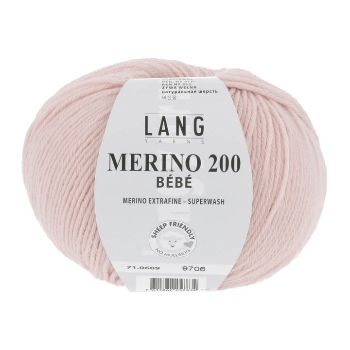Lang Yarns Merino 200 Bebe - 50g 71.0609 - Rosa bei bei bei bei Lieblingsgarn
