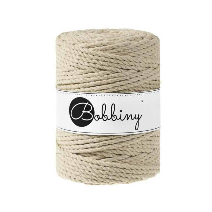 Bobbiny Makramee Garn 5 mm x 100 m gedreht Beige Lieblingsgarn