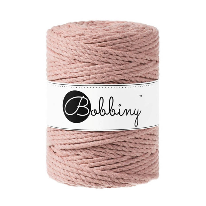 Bobbiny Makramee Garn 5 mm x 100 m gedreht Blush Lieblingsgarn
