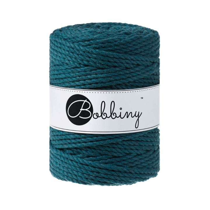 Bobbiny Makramee Garn 5 mm x 100 m gedreht Peacock Blue Lieblingsgarn