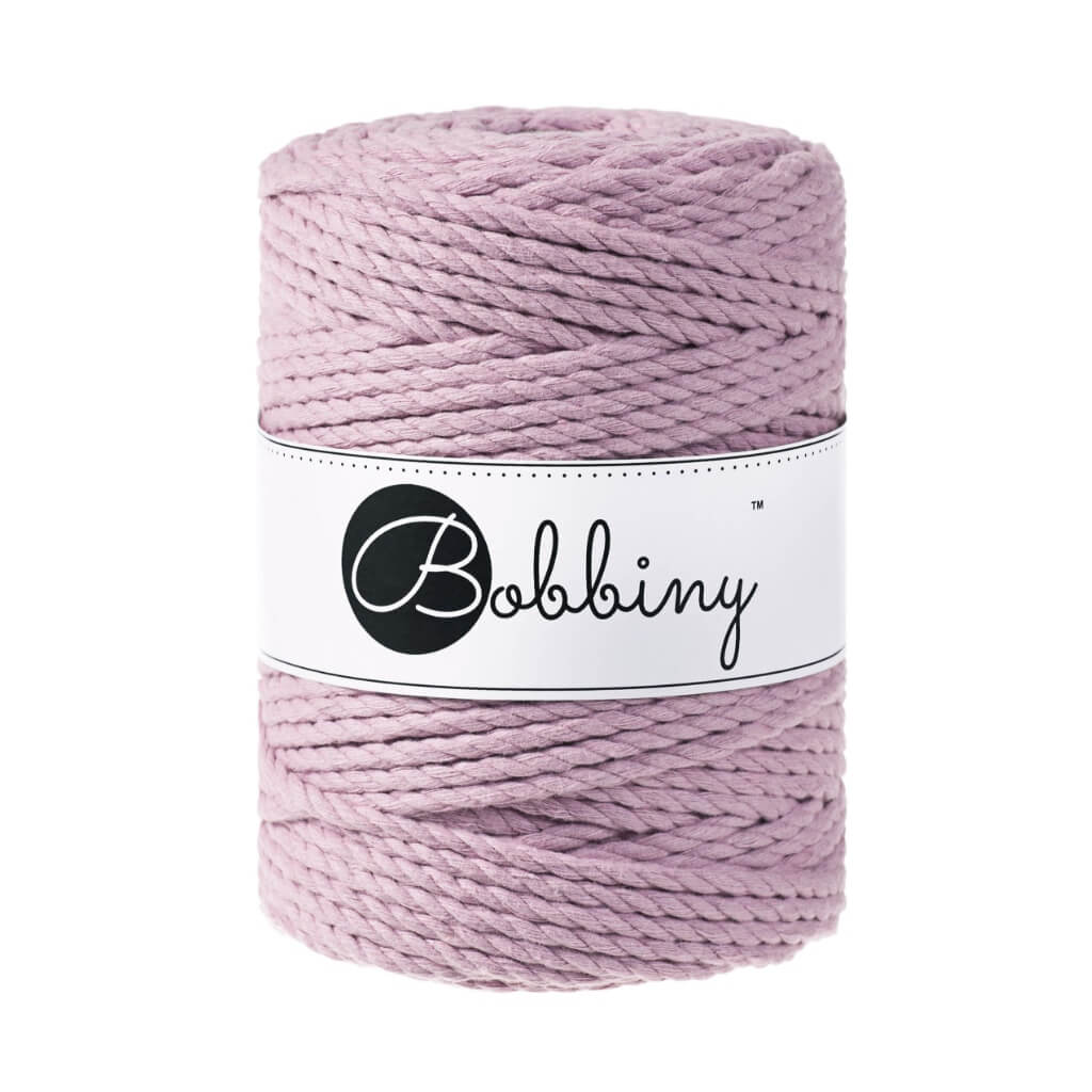 Bobbiny Makramee Garn 5 mm x 100 m gedreht Dusty Pink Lieblingsgarn