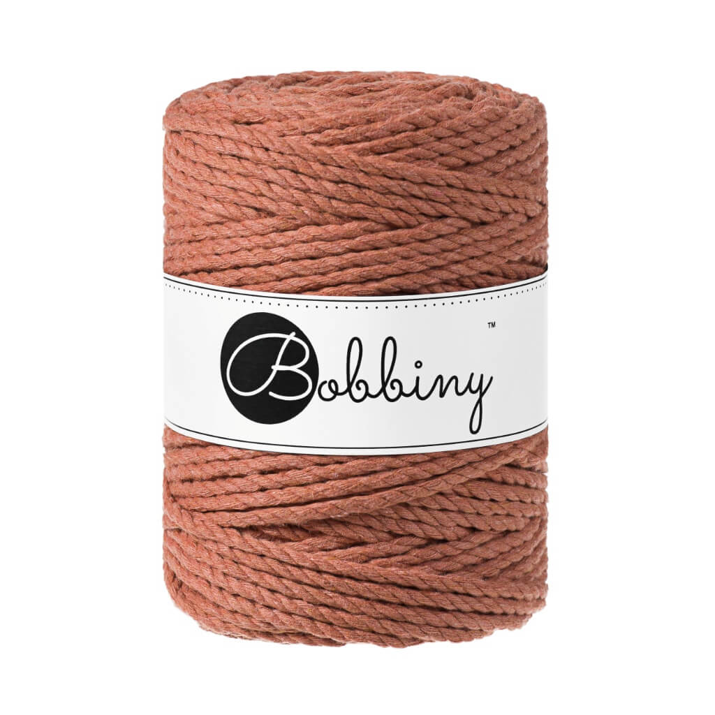 Bobbiny Makramee Garn 5 mm x 100 m gedreht Terracotta Lieblingsgarn
