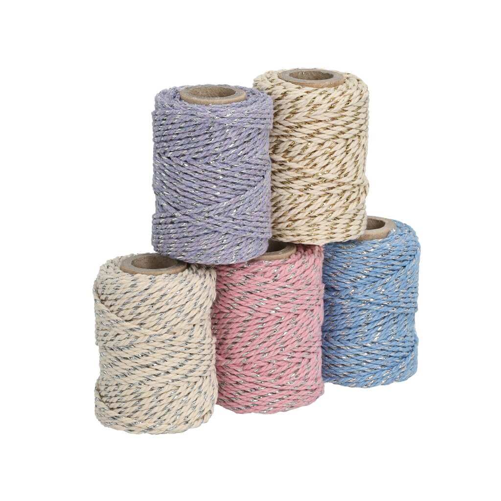 Lieblingsgarn Filani - Metallic Set aus 5 x Makramee Garn 1mm Lieblingsgarn