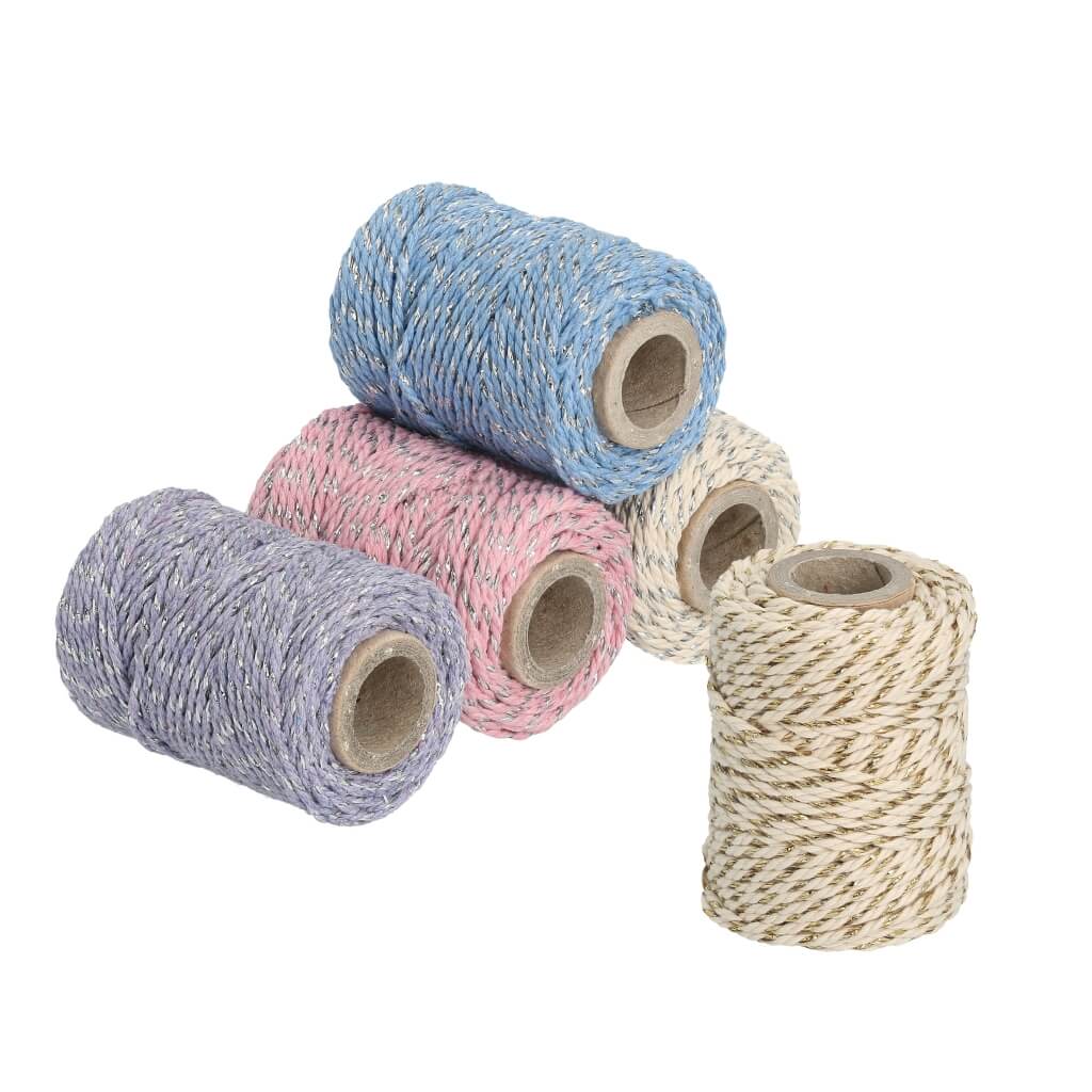 Lieblingsgarn Filani - Metallic Set aus 5 x Makramee Garn 1mm Lieblingsgarn