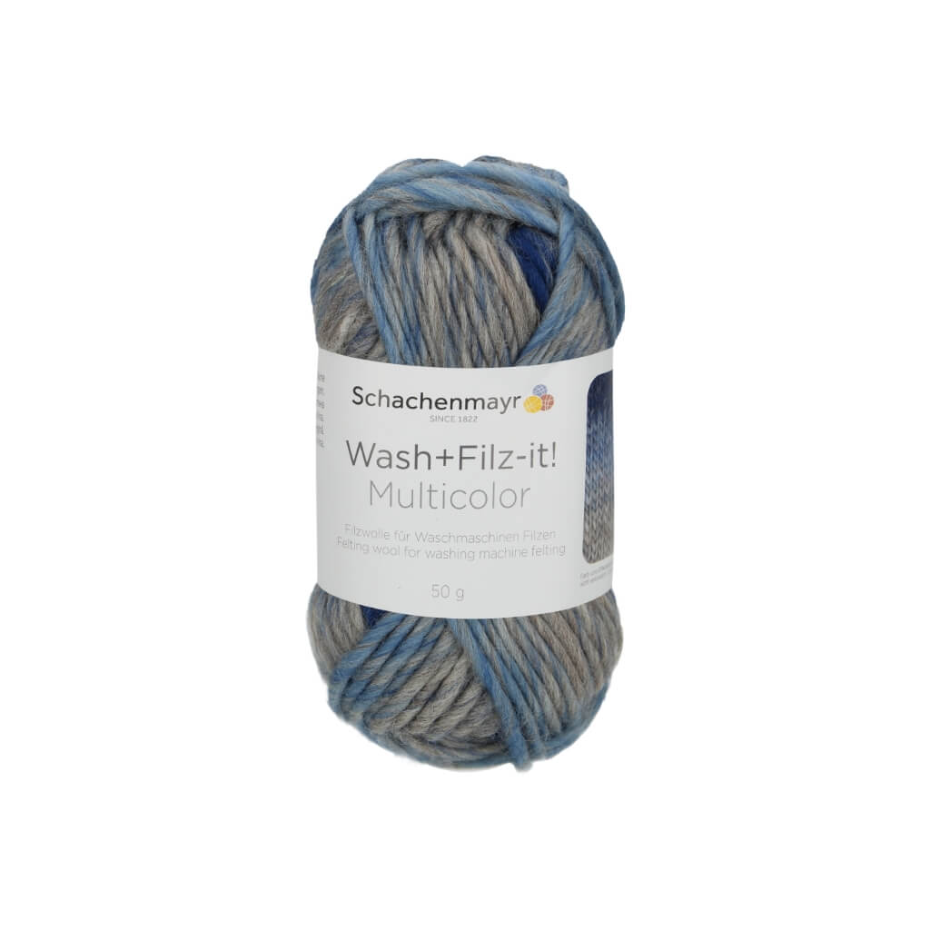 Schachenmayr Wash+Filz-it! Multicolor Filzwolle 50g 262 - Denim bei bei bei bei Lieblingsgarn