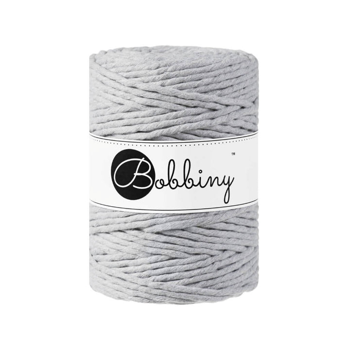 Bobbiny Makramee Garn 5 mm x 100 m Light Grey Lieblingsgarn