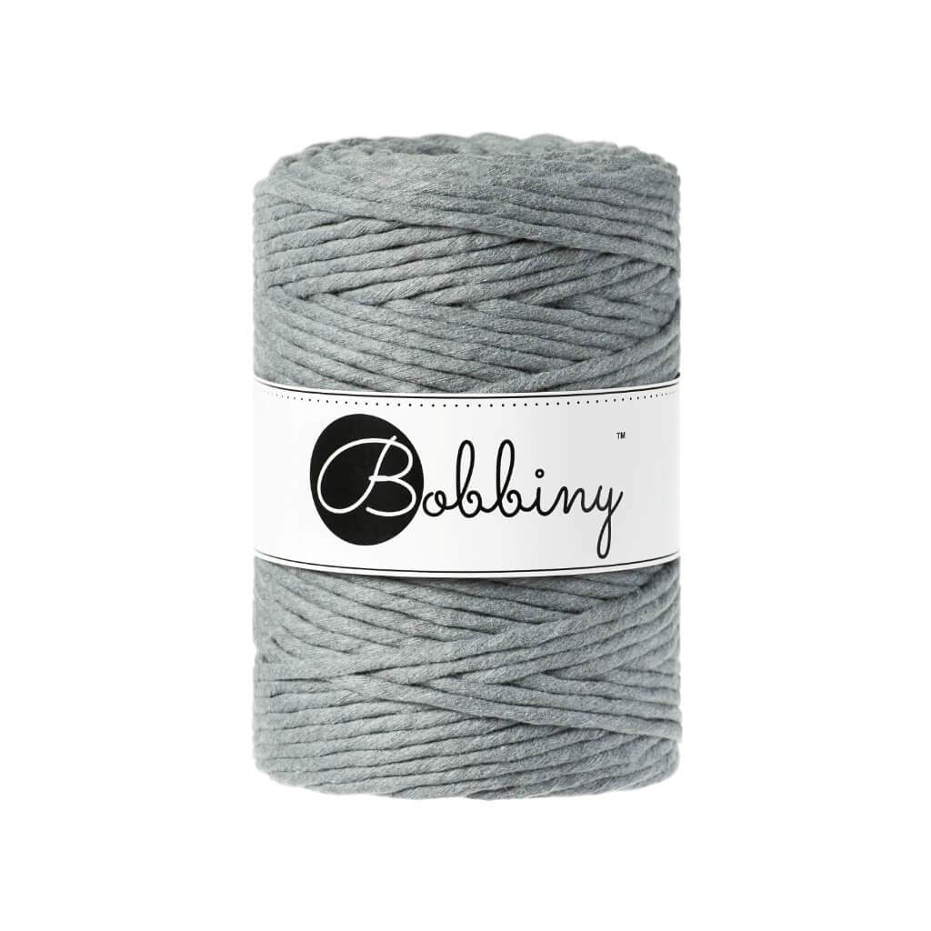 Bobbiny Makramee Garn 5 mm x 100 m Steel Lieblingsgarn