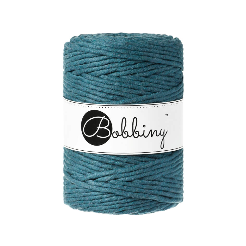 Bobbiny Makramee Garn 5 mm x 100 m Peacock Blue Lieblingsgarn