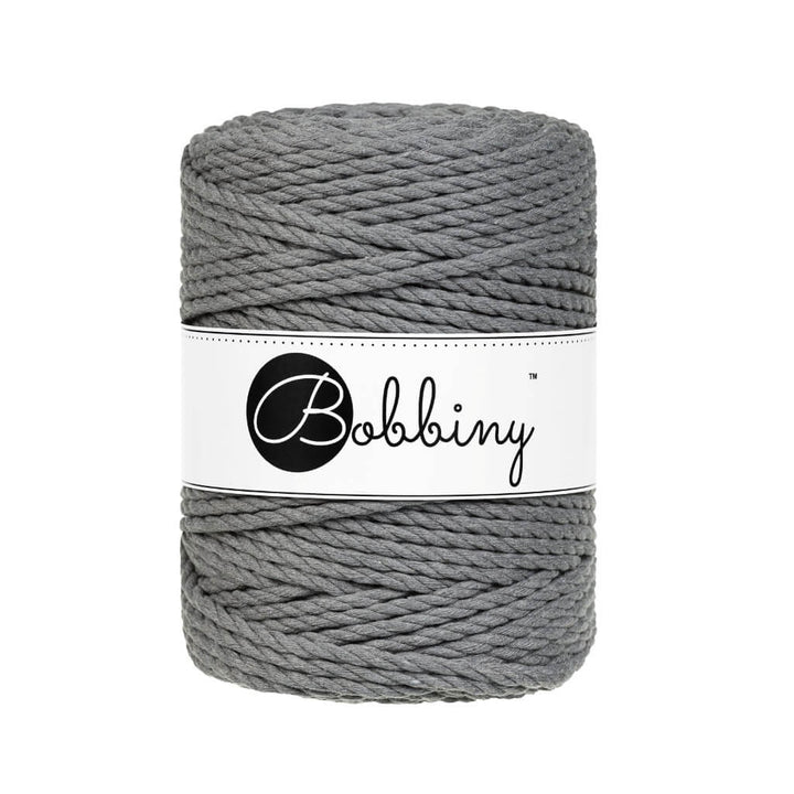 Bobbiny Stone Grey Bobbiny Makramee Garn 5 mm x 100 m Lieblingsgarn