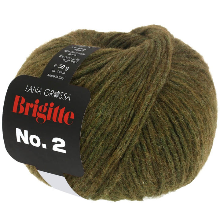 Lana Grossa Brigitte No. 2 50 g 48 - Dunkeloliv Lieblingsgarn