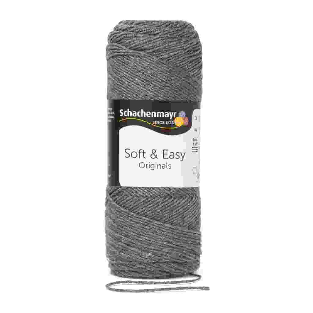 Schachenmayr Soft &amp; Easy 92 - Mittelgrau Meliert Lieblingsgarn