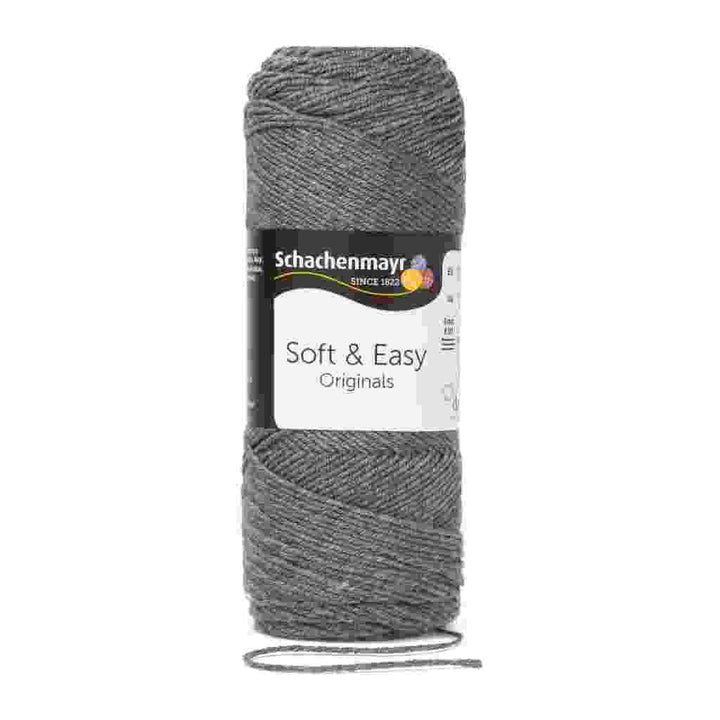 Schachenmayr Soft &amp; Easy 92 - Mittelgrau Meliert Lieblingsgarn