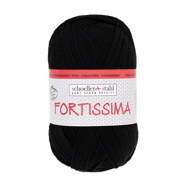 Schoeller + Stahl Fortissima Socka 100 - Sockenwolle 2002 - Schwarz Lieblingsgarn