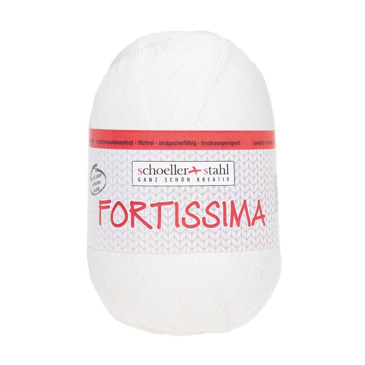 Schoeller + Stahl Fortissima Socka 100 - Sockenwolle 2024 - Weiß Lieblingsgarn