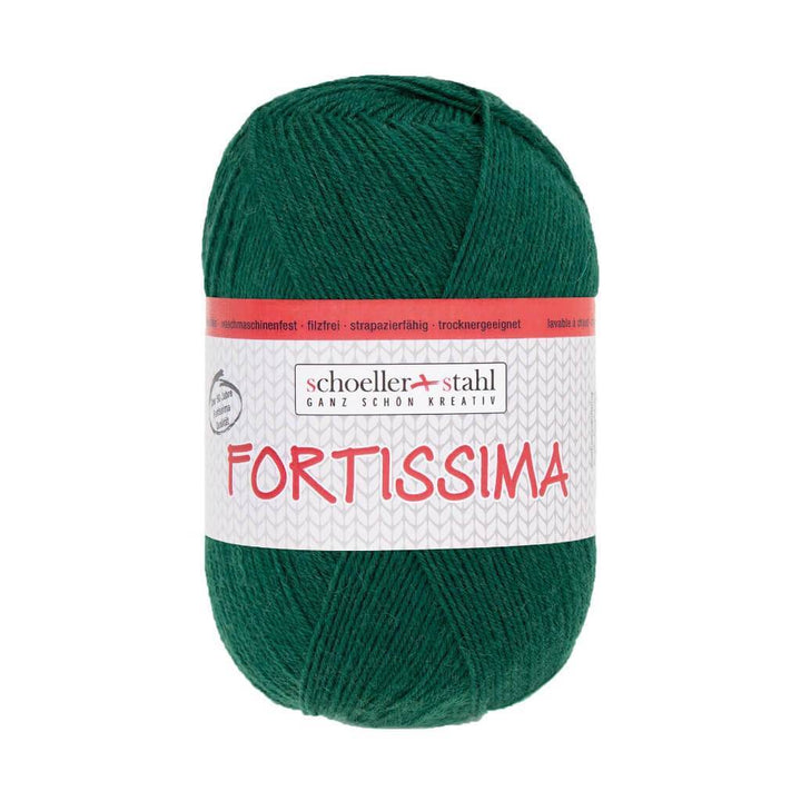 Schoeller + Stahl Fortissima Socka 100 - Sockenwolle 2092 - Dunkelgrün Lieblingsgarn