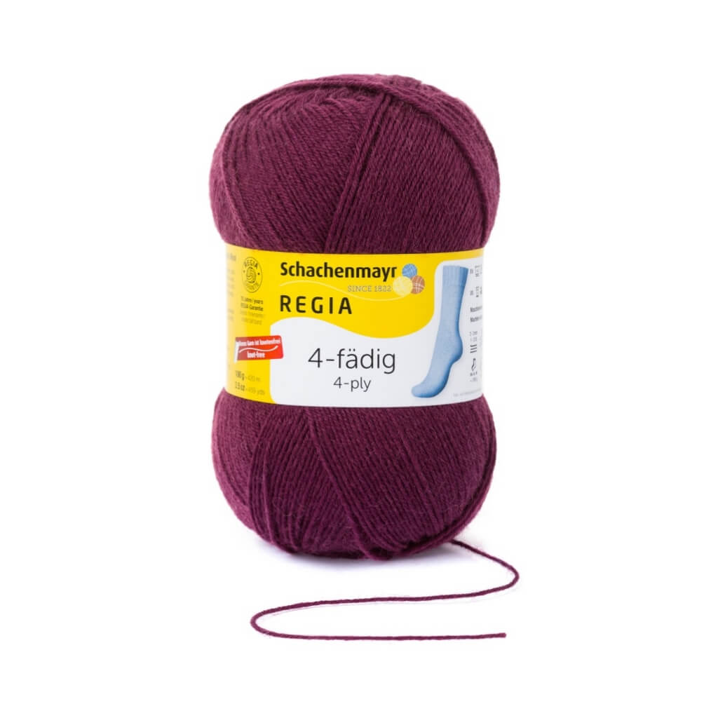 Schachenmayr Regia 4-fädig Uni 100 Gramm 2747 - Burgund Lieblingsgarn