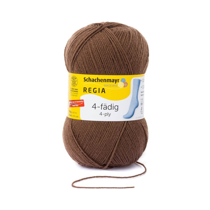 Schachenmayr Regia 4-fädig Uni 100 Gramm 2903 - Dunkelbraun Lieblingsgarn